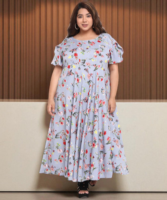 Oomph! Women A-line Multicolor Below Knee Dress