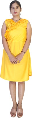 Artisan Glory Women Ruffled Yellow Dress