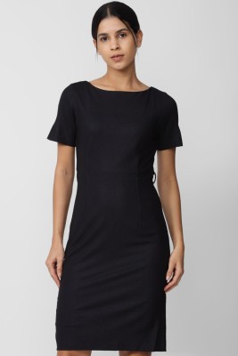 VAN HEUSEN Women A-line Black Dress