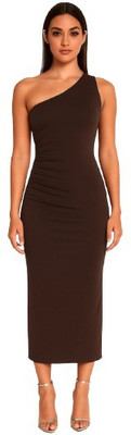 BEBONLOLO Women Bodycon Brown Knee Length Dress