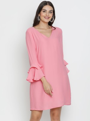 DRAAX fashions Women A-line Pink Dress