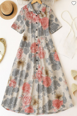 Westland Women A-line Multicolor Knee Length Dress