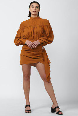 FOREVER 21 Women A-line Orange Mini/Short Dress