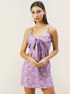 Dressberry Women Sheath Purple Mini/Short Dress