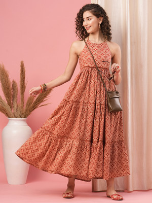 Globus Women A-line Red Maxi/Full Length Dress