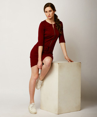 Roadster Women Shift Red Mini/Short Dress