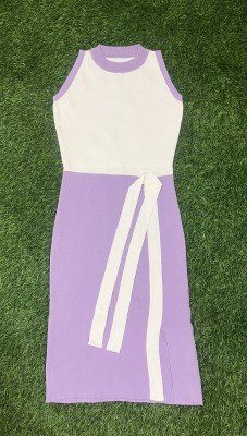 FEVERFEW Women Bodycon Purple Dress
