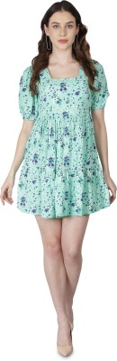 NUEVOSDAMAS Women Fit and Flare Multicolor Dress