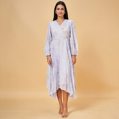 Honey By Pantaloons Women A-line White Midi/Calf Length Dress