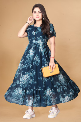 Quena Women Maxi Multicolor Full Length Dress