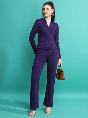 Tokyo Talkies Women Shirt Purple Maxi/Full Length Dress