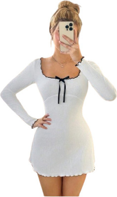JC JUMMY COUTURE Women Bodycon White Mini/Short Dress