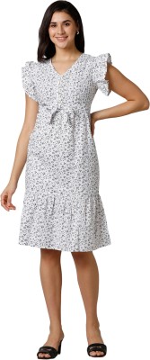 Pantaloons Women A-line White Dress