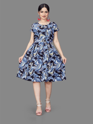 Khushi Fab Women Fit and Flare Green Mini/Short Dress
