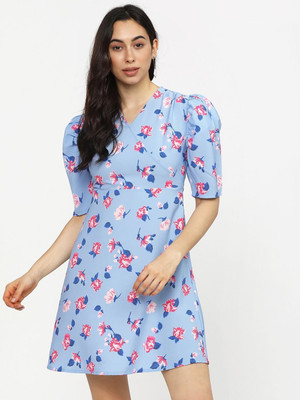 Tokyo Talkies Women Wrap Multicolor Above Knee/Mid Thigh Length Dress