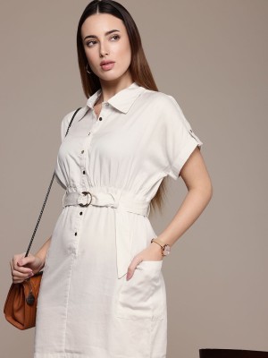 French Connection Women A-line White Dress