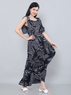 O Madam Women Maxi Black Full Length Dress