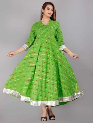 RADHEYKRISHNA Women Gown Green Dress