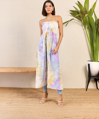 RARE Women A-line Multicolor Midi/Calf Length Dress