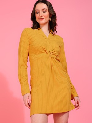 Mast & Harbour Women Sheath Yellow Dress