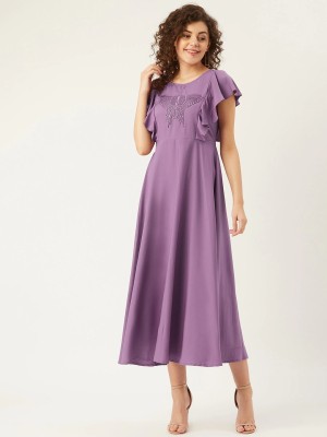 U&F Women Maxi Purple Dress