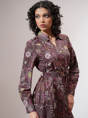 Tokyo Talkies Women Shirt Multicolor Midi/Calf Length Dress