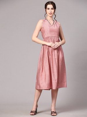 v tradition Women A-line Pink Dress