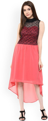 Dressberry Women Bodycon Orange Knee Length Dress