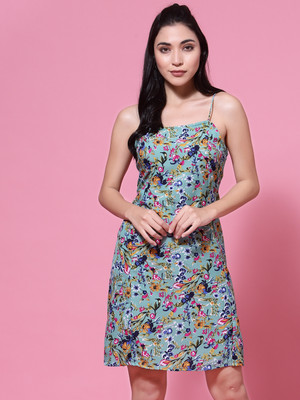 Oomph! Women Sheath Light Green Mini/Short Dress