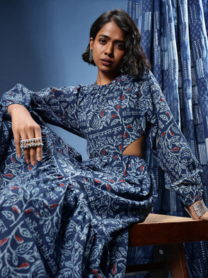 Taavi Women A-line Blue Maxi/Full Length Dress