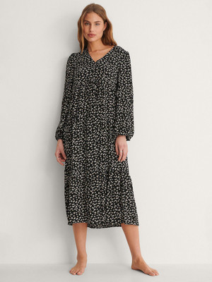 Roadster Women A-line Black Midi/Calf Length Dress