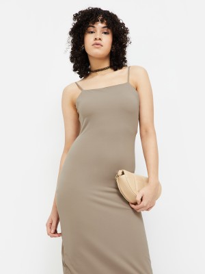 Ginger by Lifestyle Women A-line Brown Dress