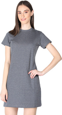 HANG N HOLD Women Shift Grey Above Knee/Mid Thigh Length Dress