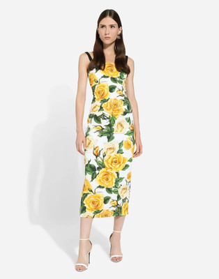 xwager Women Bodycon Multicolor Midi/Calf Length Dress