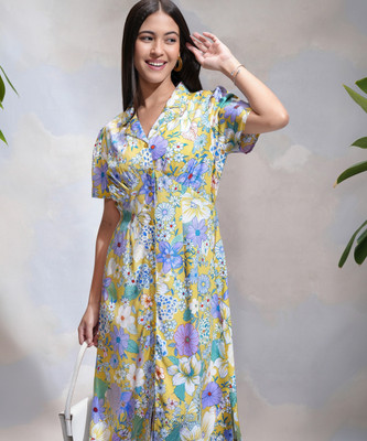 Tokyo Talkies Women Fit and Flare Multicolor Mini/Short Dress