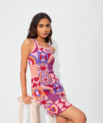 The Souled Store Women Bodycon Pink Mini/Short Dress