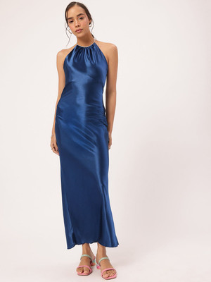 Dressberry Women Maxi Blue Full Length Dress