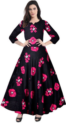 HouseOfCommon Women Maxi Black Full Length Dress