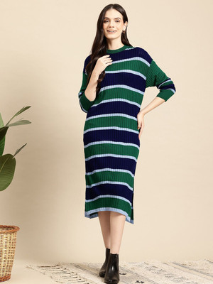 Mast & Harbour Women Bodycon Green Midi/Calf Length Dress