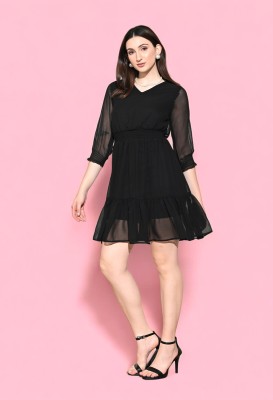 Arbiter Collection Women A-line Black Dress