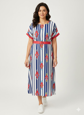 Finito Women Maxi Blue Full Length Dress