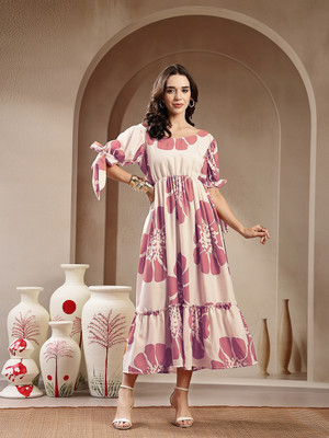 Stylum Women Ethnic Dress Purple Maxi/Full Length Dress