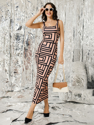 TANDUL Women Bodycon Multicolor Maxi/Full Length Dress