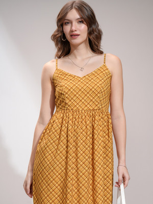 Tokyo Talkies Women Fit and Flare Multicolor Midi/Calf Length Dress
