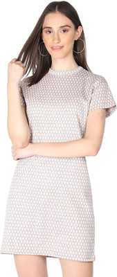 HANG N HOLD Women Shift Pink Above Knee/Mid Thigh Length Dress