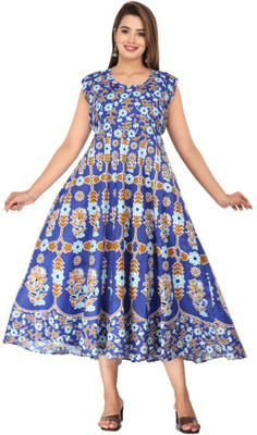 Dream of style Women Maxi Multicolor Midi/Calf Length Dress