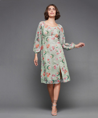 Dressberry Women A-line Multicolor Midi/Calf Length Dress