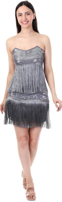 FAM INDIA Women Bodycon Grey Mini/Short Dress