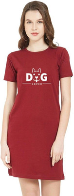 HouseOfCommon Women T Shirt Red Mini/Short Dress