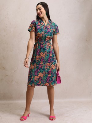 Tokyo Talkies Women Gathered Multicolor Dress